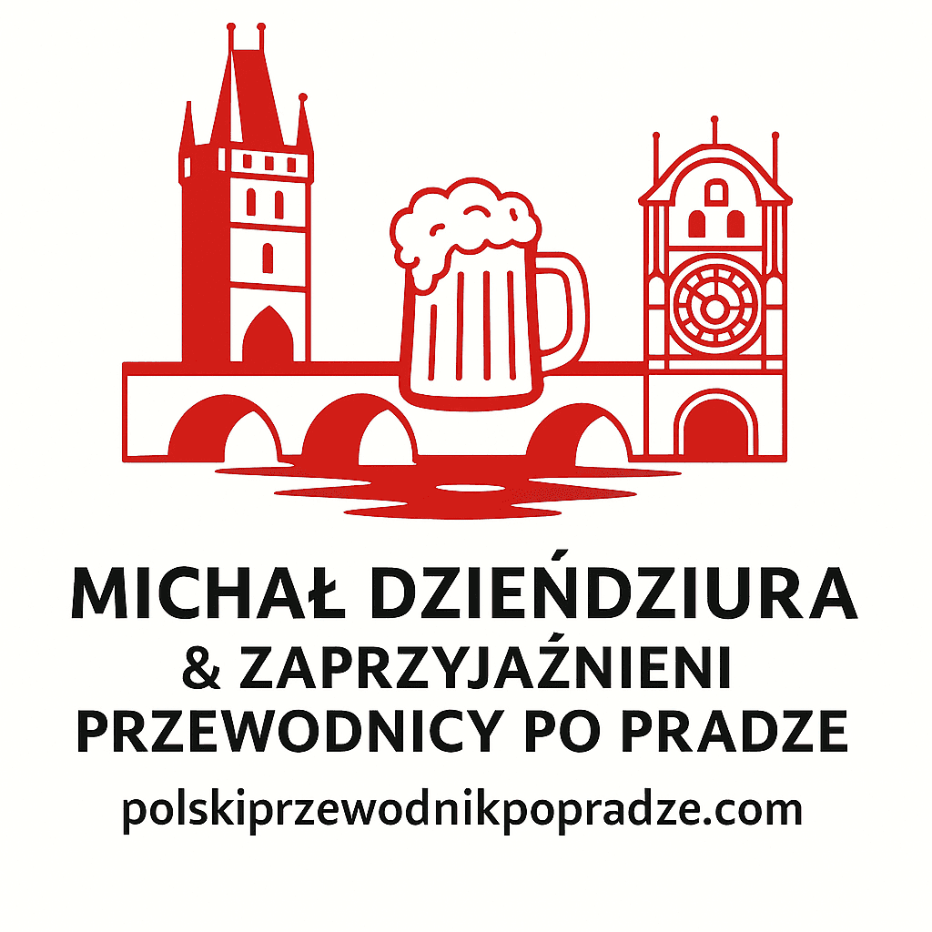 Michał Dzieńdziura i zaprzyjaźnieni przewodnicy po Pradze